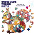 thumbnail image 3 of Wooden Puzzles for Adults Squirrel Animal Shape Magic Wooden Jigsaw Puzzle Difficult Irregular Wooden Puzzles, 3 of 5