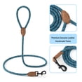 thumbnail image 5 of Mile High Life Rope Leash with Genuine Leather Connection, 6 FT/5 FT/4 FT, Heavy Duty Leash for Medium & Large Dogs (Turquoise Green, 60 Inch), 5 of 5