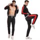 thumbnail image 4 of Color Blocked Cardigan Stand Collar Sweater Chaqueta de béisbol para hombre Suéter de manga larga Pompotops qwe19931, 4 of 9