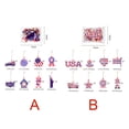 thumbnail image 5 of Esaierr Independence Day Decoration 8PCS Red White and Blue Wooden Decoration with String American Home Party Hanging Ornaments, 5 of 5