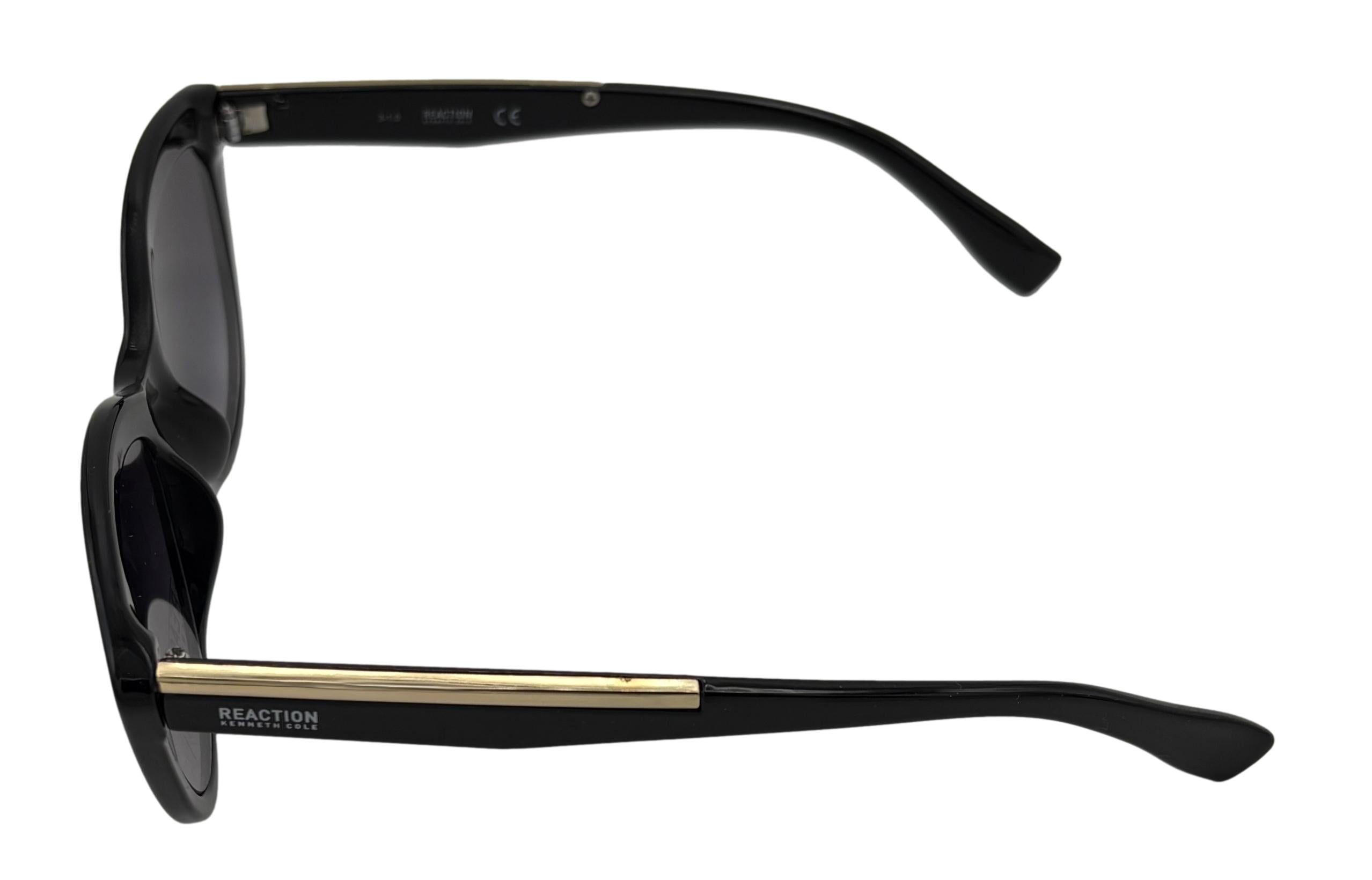 Kenneth Cole Reaction Womens Cat Eye Black Plastic Sunglass KC1373. 1B