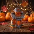 thumbnail image 5 of 2026 New Halloween Wooden House Tabletop Decor, Tabletop Resin Pumpkin Cottage Home Ornaments, Indoor Halloween Home Fall Ornaments for Porch and Indoor Home Office Desk Decor, 5 of 10