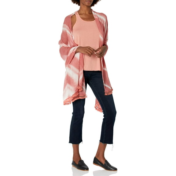 Vince Camuto Women's Printed Woven wrap, Desert Rose, One Size