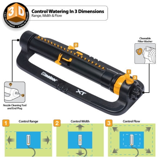 Melnor XT4200 Turbo Oscillating Deluxe Sprinkler w/ Flow Control