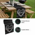 thumbnail image 5 of Valentine's Day Table Runner - 108 Inch Long, Kitchen Dining Table Runner Dresser Scarves, Love Branches Vintage Wood Grain Black Farmhouse Decor for Coffee Tables Wedding Party Banquet, 5 of 8