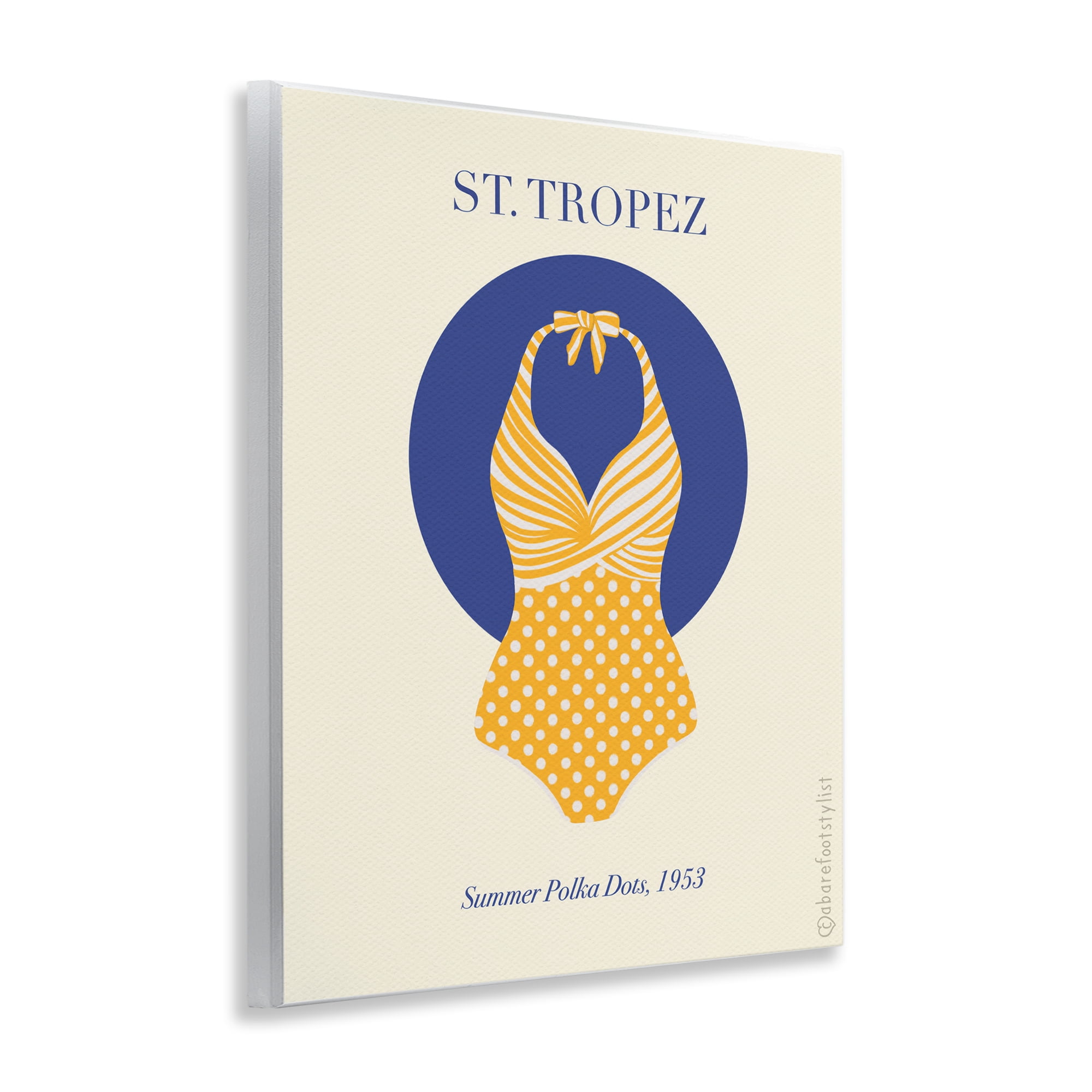 Stupell Industries St. Tropez Dotted Swimsuit Wall Plaque Art, design by A Barefoot Stylist
