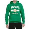 thumbnail image 2 of Wild Bobby City of Milwaukee Basketball Fantasy Fan Sports Unisex Hoodie Sweatshirt, Kelly, Medium, 2 of 5