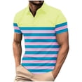 thumbnail image 2 of Blusa y camisa de manga corta con cuello vuelto para hombre, blusa de manga larga con solapa y botones estampados, blusa de poliéster para hombre, 2 of 2