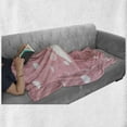 thumbnail image 6 of High Heels Soft Flannel Fleece Blanket, Classy Female Foot Wear and Hearts Dotted Lines Feminine Illustration, Cozy Plush for Indoor and Outdoor Use, 70" x 90", Pale Pink Dried Rose, by Ambesonne, 6 of 6