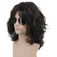 thumbnail image 1 of Peluca de Halloween con estilo de los años 70 y 80, larga y rizada en tono marrón oscuro, apta tanto para hombres como mujeres; ideal para disfraces y cosplay de anime, 1 of 3