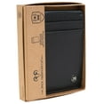 thumbnail image 2 of Jack Abrahams Mens Genuine Goat Nappa Leather Slim Bi-Fold Card Holder RFID ID Wallet (Black), 2 of 8