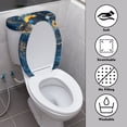 thumbnail image 3 of SEANATIVE Blue Marble Print Toilet Tank Lid Covers Set of 2 Toilet Lid Dust Cover Toilet Protector Washable Sunflower Toilet Lid & Tank Covers Reusable Bath Room Bowl Lids Protector Home Decor, 3 of 7