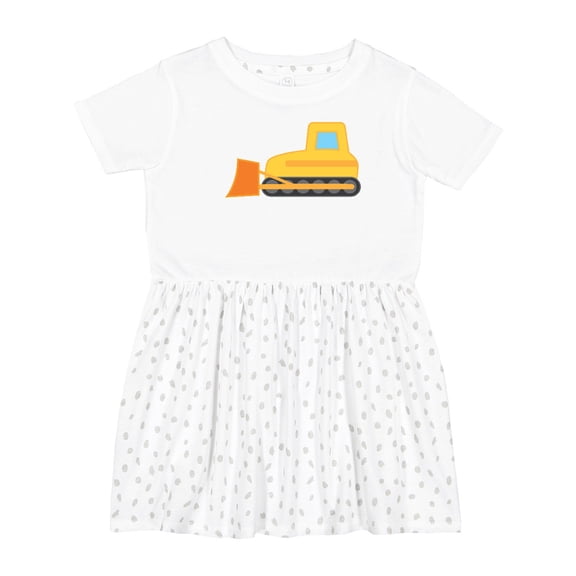 Inktastic Bulldozer Construction Truck Girls Toddler Dress