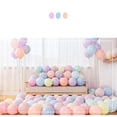 thumbnail image 2 of Globos Pastel Fiesta 100 Pzas 10" Macaron Globos de Látex para Cumpleaños Boda Compromiso VUMSUM VUMSUM, 2 of 2