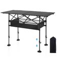 thumbnail image 1 of LET'S CAMP Mesa plegable para acampar, mesa portátil de aluminio enrollable para picnic con altura ajustable, gran bolsa de almacenamiento y transporte para picnic, camping, barbacoa, fiesta, patio tr, 1 of 5
