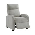 thumbnail image 3 of Nmkwnr Soft Corduroy Recliner Chair with Wood Frame, Upholstered Accent Chair for Office, Bedroom, Living Room, Light Gray, 3 of 8