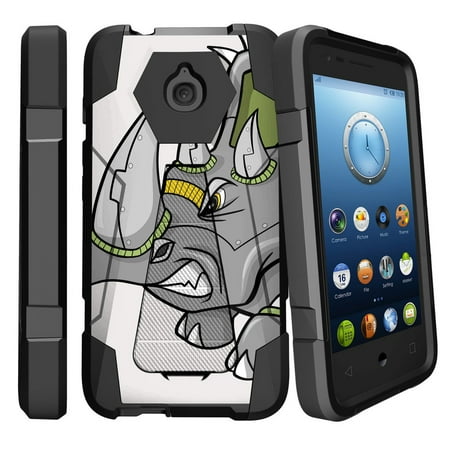 - Alcatel Streak, Alcatel Acquire, and Alcatel Dawn Shock Fusion Heavy Duty Dual Layer Kickstand Case - Robot Rhino