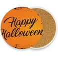 thumbnail image 2 of FREEAMG Happy Halloween Pattern Coasters for Drinks Set of 4, Absorbent Ceramic Drink Coaster with Cork Base for Wooden Coffee Table, Cool Housewarming Gift for Home Decor, 2 of 6