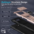 thumbnail image 3 of KOMI Compatible with Google Pixel 7a Case Built in Slide Camera Lens Cover+Screen Protector+Finger Ring Holder Kickstand,Heavy Duty Shockproof Full Body Protective Phone Cover, 2023 Rose Gold, 3 of 5