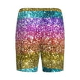 thumbnail image 5 of Naloa Glitter Rainbow Men's Short Pajama Pants, Lounge Comfort Shorts with Elasticized Waistband and Side Pockets - 4X-Large, 5 of 9