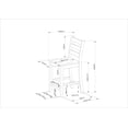 thumbnail image 5 of Powell Colm 24" Indoor Counter Stools, set of 2, Black/Wire Brushed Oak, 5 of 11