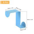 thumbnail image 2 of Over the Door Hooks, 6pack Stainless Steel Door Hangers Hooks, Double Hooks for Hanging Clothes (Blue), 2 of 5