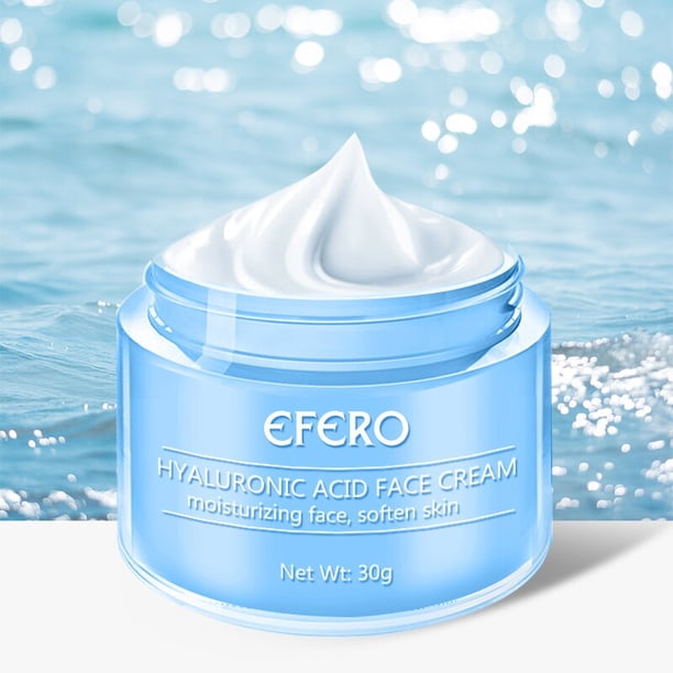 EFERO-crema hidratante de caracol, esencia de estiramiento facial de poros, antiedad, blanqueamiento, eliminación de arrugas y pecas, crema facial de ácido hialurónico Fivean unisex