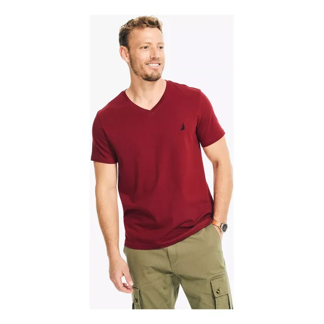 Playera Camisa Nautica Hombre Cuello V Neck 100% Original
