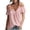 Pink #030, variant on Women's Cold Shoulder Ruffle Blouse V Neck Spaghetti Strap Loose Fit Boho Casual Summer Tops 2026, M