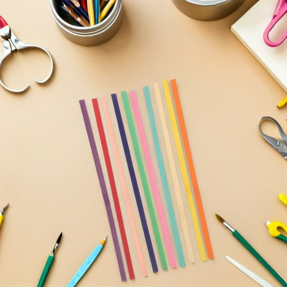 LOLIPPYY 150Pcs Flat Colored Webbing Strips for Furniture Making Cane Craft Supplies and Basket DIY