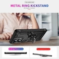 thumbnail image 5 of TJS for Motorola Moto Edge 5G 2024 Phone Case, Impact Resistant Metal Ring Magnetic Support Kickstand Drop Protector Cover for Moto Edge 5G 2024 (Black), 5 of 6
