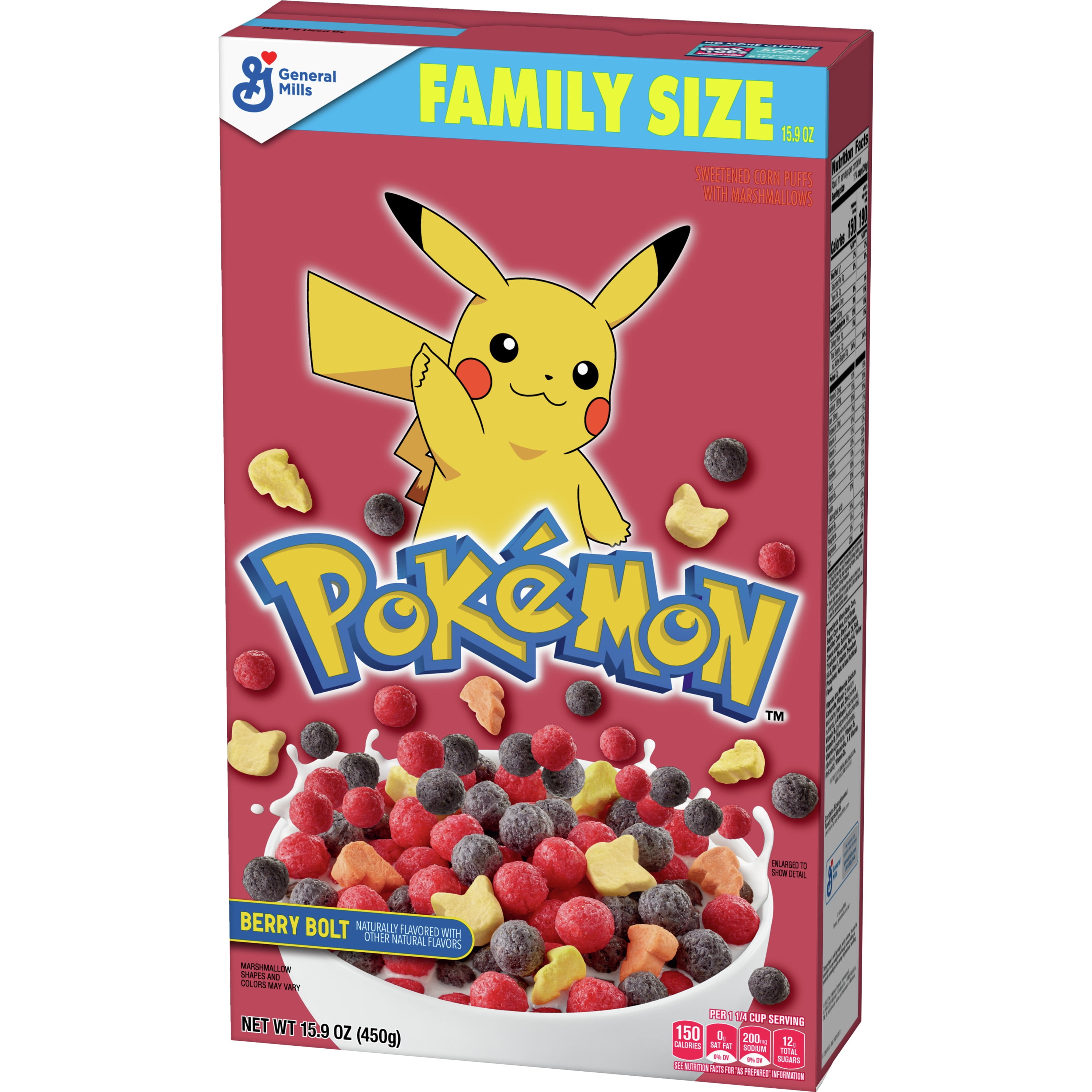 Pokémon Breakfast Cereal, Berry Bolt, 15.9 oz - Walmart.com