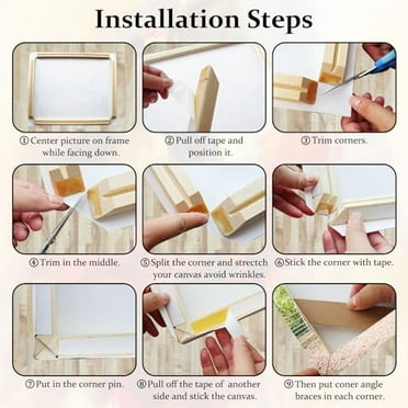 DIY Wood Canvas Stretcher Bars 32X48 Inches Canvas Frames - Gallery Wrap Poster Frame for Canvas Paintings, Canvas Frame kit - Easy to Assemble
