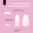 thumbnail image 4 of Press On Nails con forma de escarabajos, punta francesa, rosa degradado, extra cortos, 4 of 7