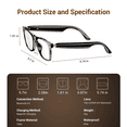 thumbnail image 6 of LUOMATE Smart Bluetooth Glasses with Photochromic Lenses for Men and Women - UV/Blue Light Protection, Voice Assistant, Hands-Free Calls, Music Playback, Lightweight for Business & Travel, 6 of 8
