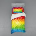 thumbnail image 2 of Ambesonne Geometric Bedding Set 4 Pcs, Triangle Daimond, Queen, Multicolor, 2 of 3
