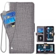 thumbnail image 1 of Compatible avec Google Pixel 2 TG Étui Portefeuille en Cuir à Rabat Porte-Cartes Support Accessoires pour Cellulaire Porte-Monnaie Fente pour Pièce d'Identité de Crédit Étuis de Téléphone pour Pixel1 Femmes Hommes Gris, 1 of 5