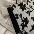 thumbnail image 3 of Bolsa bandolera Floral de moda Para mujer Likrtyny de hombro de lona PU negro L, 3 of 9
