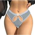 thumbnail image 2 of HOMBOM Cheeky Lace Panties for Women Light Blue Sexy Breathable Underwear Women Pack L, 2 of 5