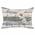 thumbnail image 2 of White Green Blue King Size Pillow Cover,Pillowcase Protectors with Zipper,Breathable Decorative Throw Pillow Case Cover,Vintage Wooden Rustic White Daisy Floral Pillow Shams for Couch Sofa 20x36Inch, 2 of 8