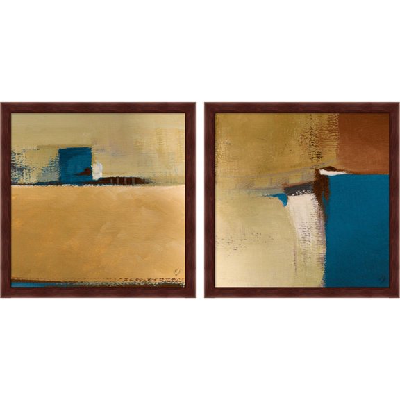 Great Art Now Discovery Square by Lanie Loreth, 2 Piece Framed Art Set Each 13"W x 13"H