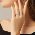 thumbnail image 4 of Qarigey Exquisito Anillo Elegante Diamantes de imitación Anillos de racimo Compromiso Boda Anillos apilables a prueba de herrumbre Banda de Ropa, zapatos y accesorios Miscelánea siete, 4 of 6