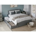 thumbnail image 3 of AFI Warren Full Wood Platform Bed with Headboard Footboard & 2 Storage Drawers, Grey, 3 of 15