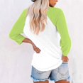 thumbnail image 5 of Hearthz 3/4 Length Sleeve Womens Tops V Neck Baseball Shirt Contrast Tops for Women Trendy Fall Work Blouses for Women, 5 of 7