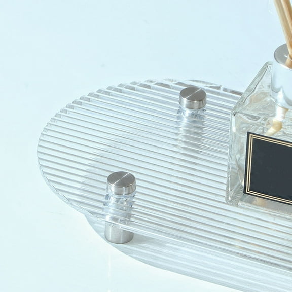 HOOWIFFY Organizer Tray Perfume Holder Stainless Steel Display Cosmetics Coffee Table 1Set