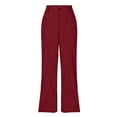 thumbnail image 6 of Krdevn Womens Pants - Wide Leg Corduroy Pants for Women Casual Work Pants Straight Leg Elastic Waist Solid Color Harem Pants with Pockets,Pants for Women,Size:M, 6 of 8