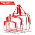 thumbnail image 3 of Transparent PVC Makeup Bag Set, Large Capacity Zipper Storage Bags For Travel Toiletry Organizer, Waterproof Cosmetic Pouch Set With Handle, Gray 3 Piece Set (Multicolor, 18*14*5CM), 3 of 5