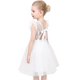 thumbnail image 5 of Vestido de Niña Encaje Blanco Cuello en V Manga con Volantes Tul Vestido de Boda de Noche 6 Años, 5 of 7