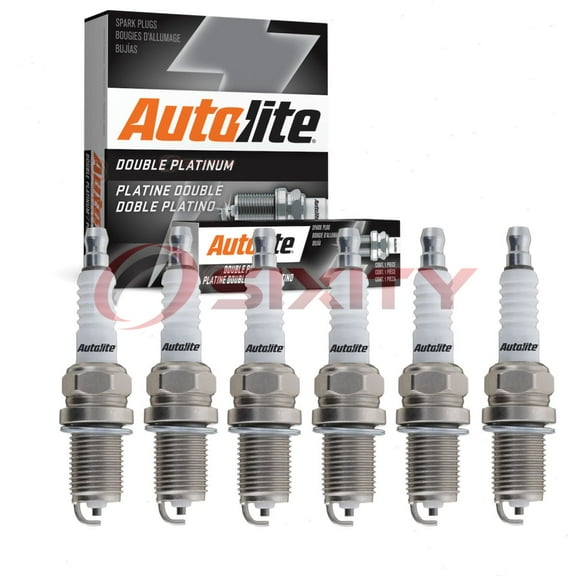 6 pc Autolite APP3926 Double Platinum Spark Plugs for 2685 41-603 AGSP52C Ignition Wire Secondary Fits select: 1988-1991 CHEVROLET CORVETTE, 1991-2002 SATURN SL1