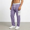 thumbnail image 6 of Relaxed Fit Drawstring Cargo Pants for Men Waffle Knit Textured Trousers Side Pockets Breathable Bottoms Casual Lounge Home-wear, 6 of 7